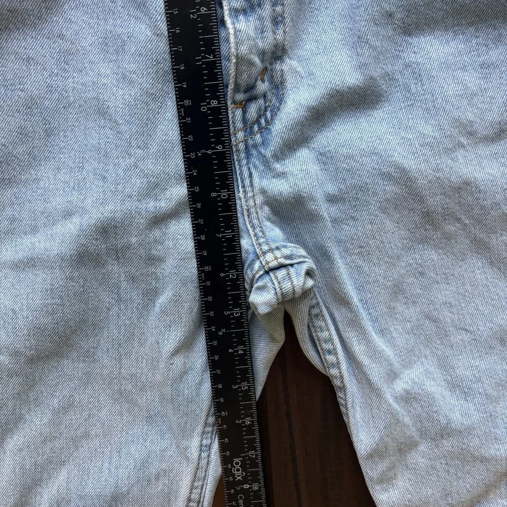Levis 505 Jeans Mens 36x32 Denim Y2K Straight Leg Regular Fit Light Wash 90s Y2K